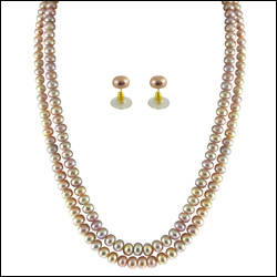 2 string pink  pearl set - SJPJA-262 - Click here to View more details about this Product